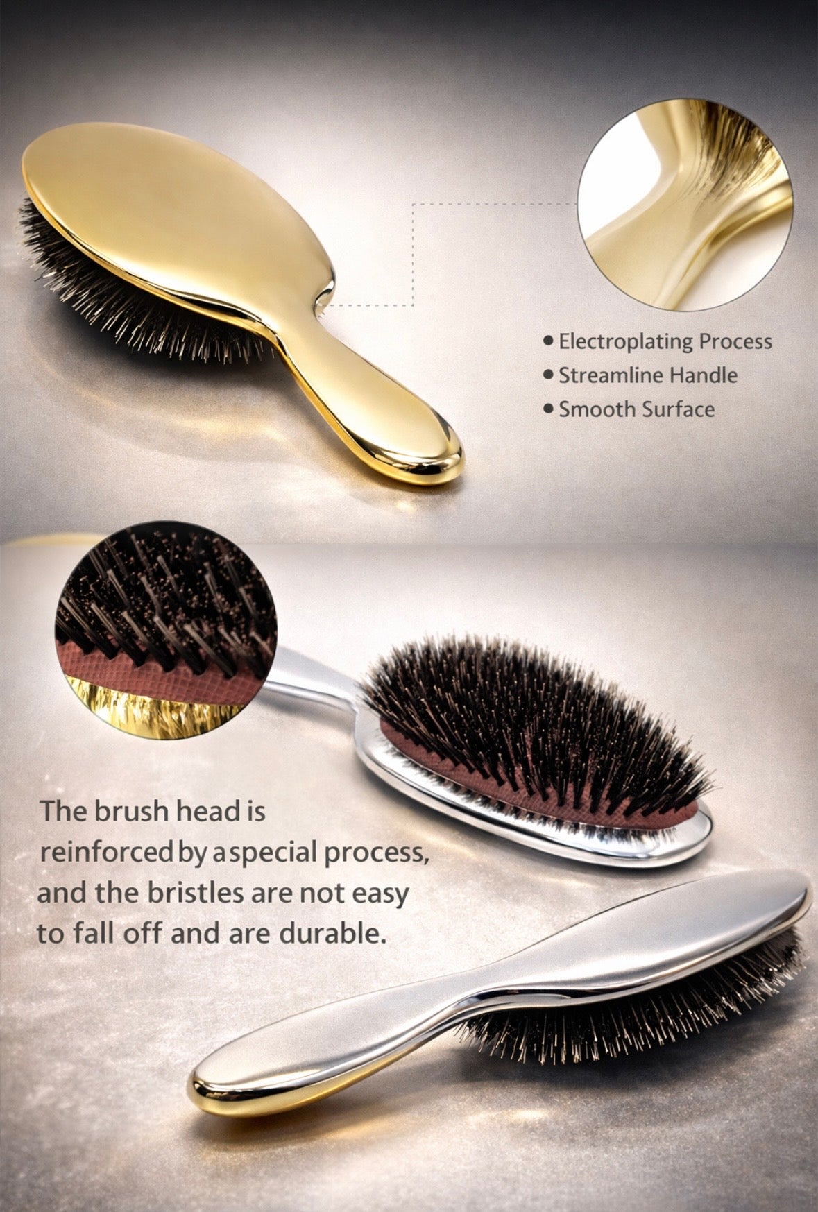 Luxury Boar Bristle Paddle Brush
